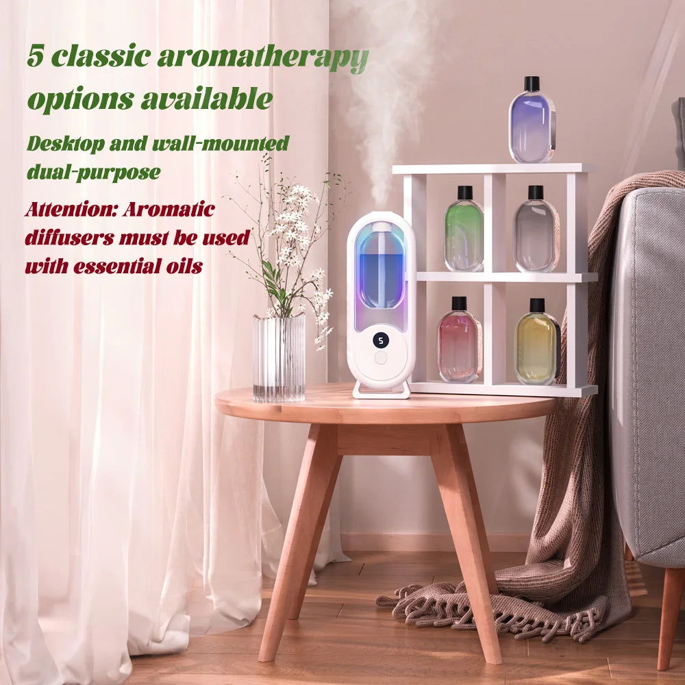 Rechargeable Portable Aroma Diffuser with 5 Spray Modes